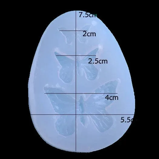 Bijounique Vlinders gietmal 2-4 cm per stuk siliconen