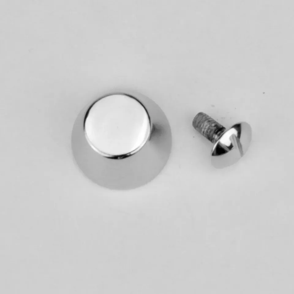 Leather House Bodemnoppen Silver 12x7mm tasvoetjes 4 stuks