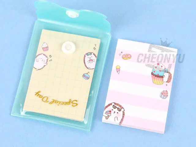 Twins mini memoblok blauw wit set van 2