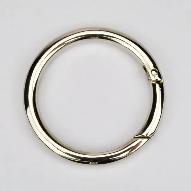 Leather House Ring met Veer Silver 50 mm sleutelring per stuk