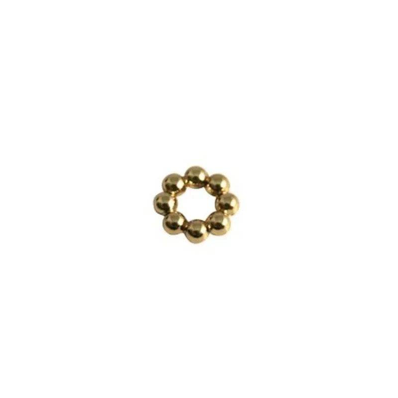 Bijounique Bolletjesring 11 mm Goud Verguld per Stuk