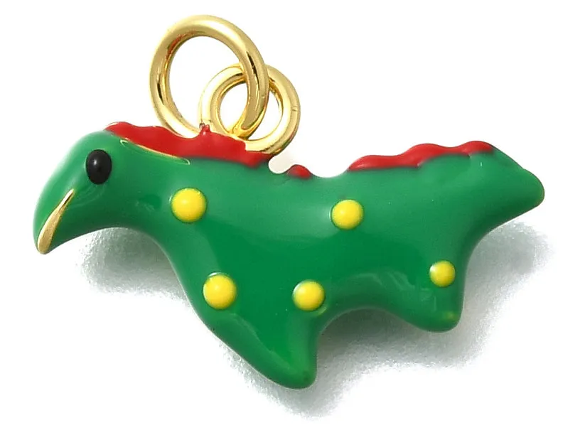 La Petite Epicerie dinosaurus bedel groen goud 18K per stuk