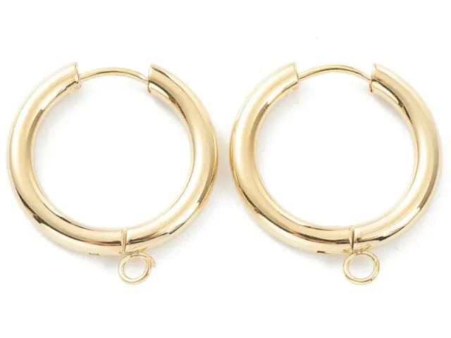 La Petite Epicerie Huggie oorbellen goud 25 mm 1 paar