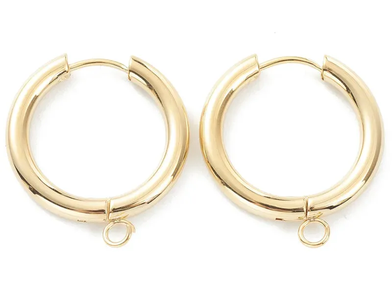 La Petite Epicerie Huggie oorbellen goud 25 mm 1 paar