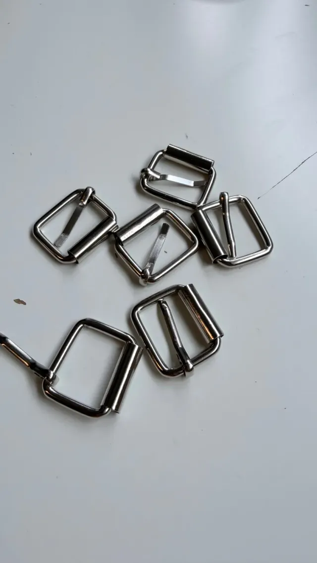 Leather House Roller gesp 20 mm nikkel met rol
