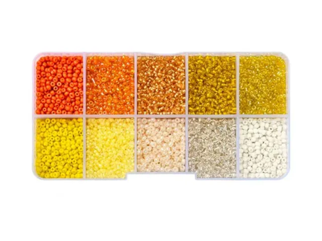 La Petite Epicerie rocailles kralen 2,5mm geel oranje 8500 stuks