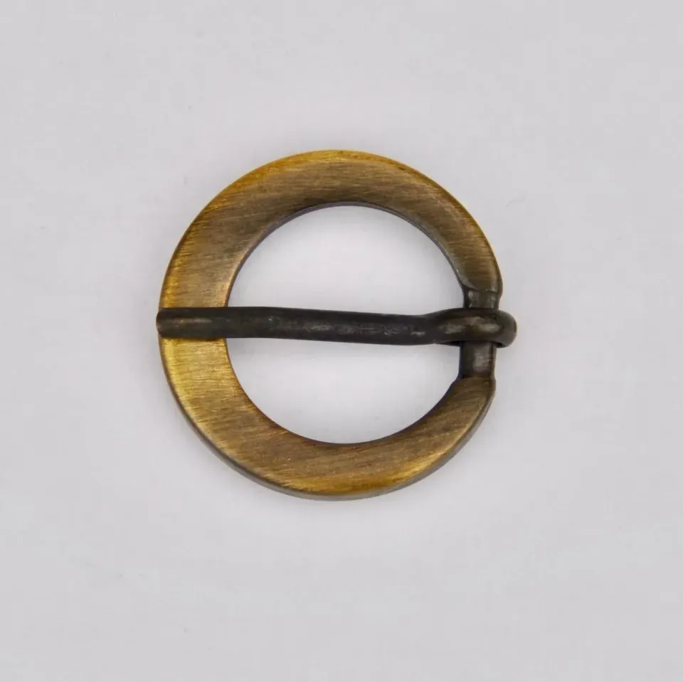 Leather House Brass gesp 7 mm rond oudgoud