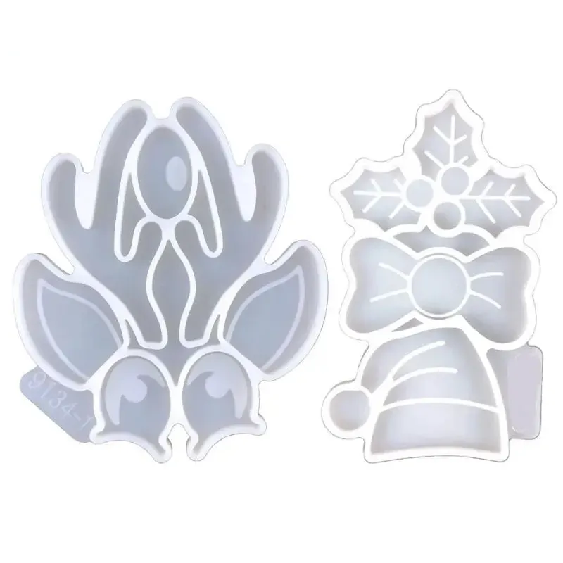 Bijounique X3 Rendier siliconen gietmal set kerst 2-delig