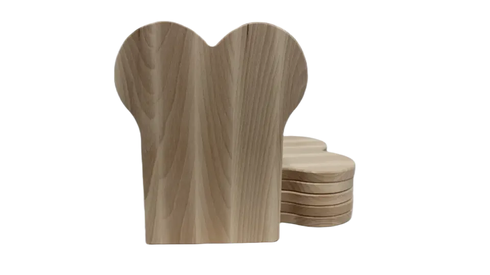 Astrid Brouwers snijplank boterham groot 25x16 cm beukenhout