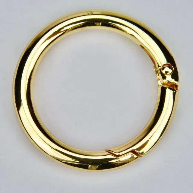 Leather House ring met veer goud 35mm sluitring