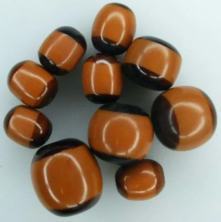 Summerbeads kunststof kralen bruin 10 stuks