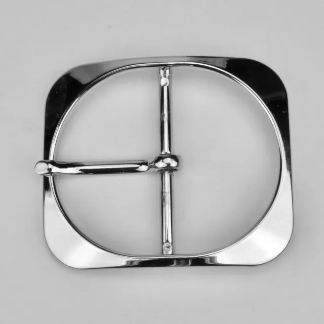 Leather House Gesp 50 mm zilver breed voor riemen