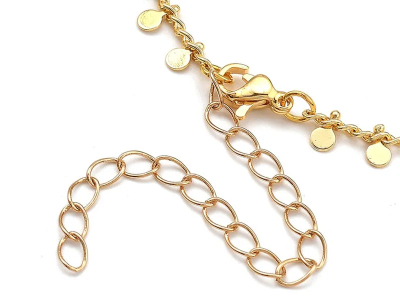 La Petite Epicerie Bedelarmband 19 cm rvs goud met rondjes