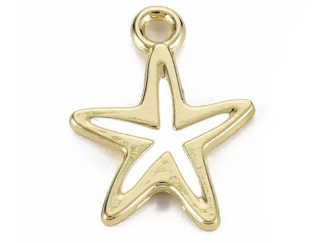 La Petite Epicerie zeester bedel wit goud per stuk emaille