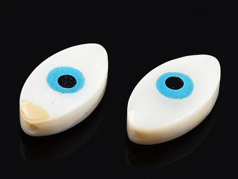 La Petite Epicerie oog zoetwaterparel 15x8mm lichtblauw