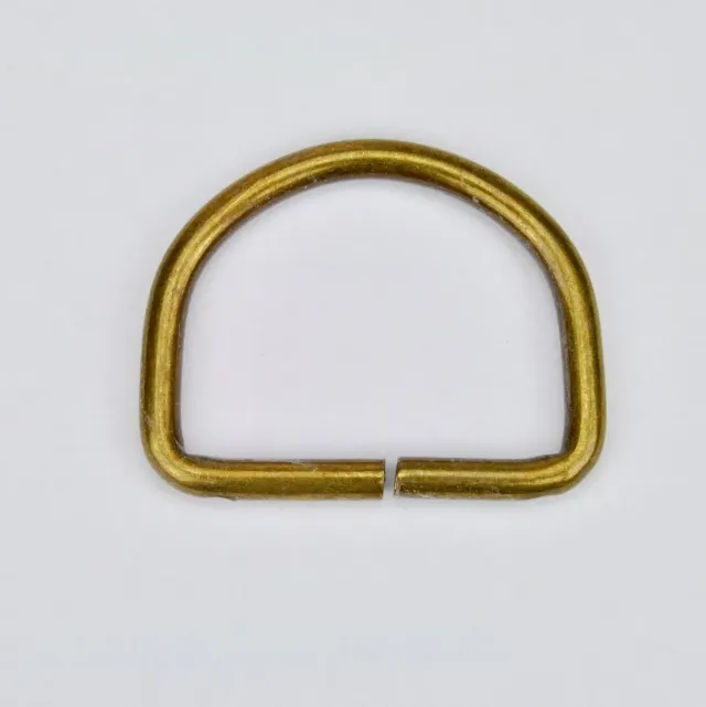 Leather House D-Ring Brass 35mm D-ring oud goud per stuk