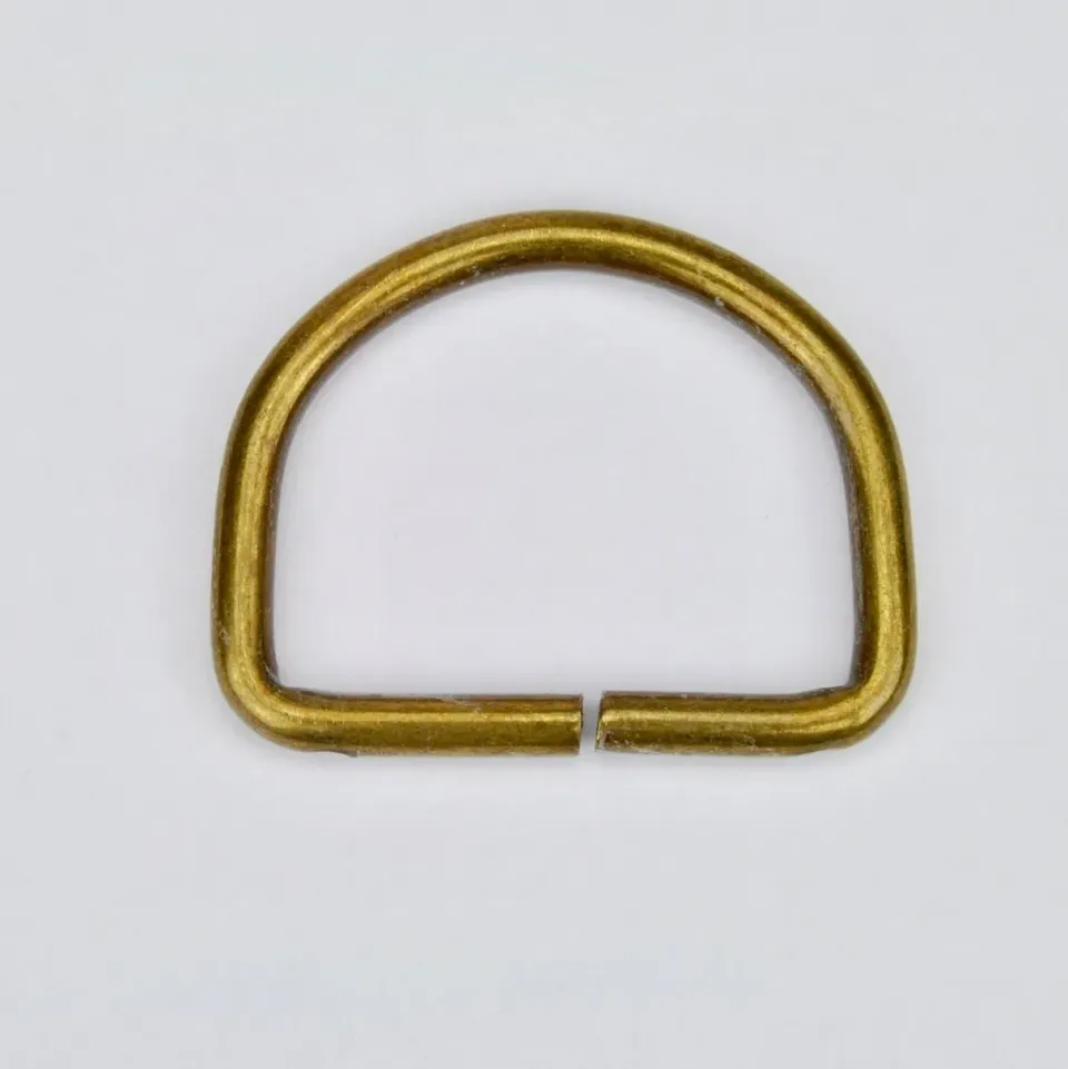 Leather House D-Ring Brass 35mm D-ring oud goud per stuk