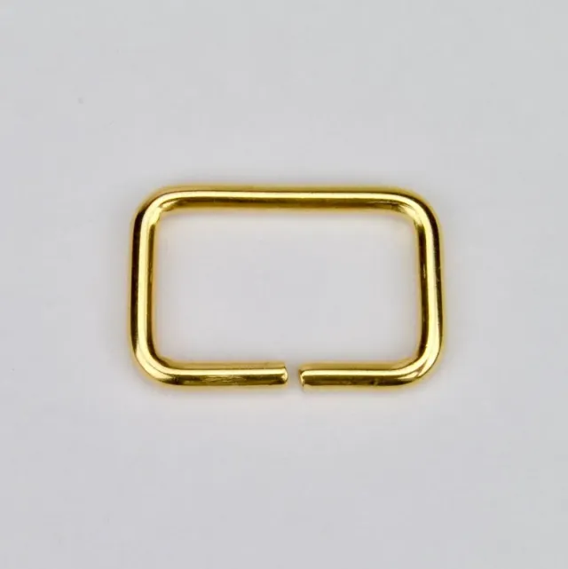 Leather House Rechthoekige Ring Gold 25 mm tassenring