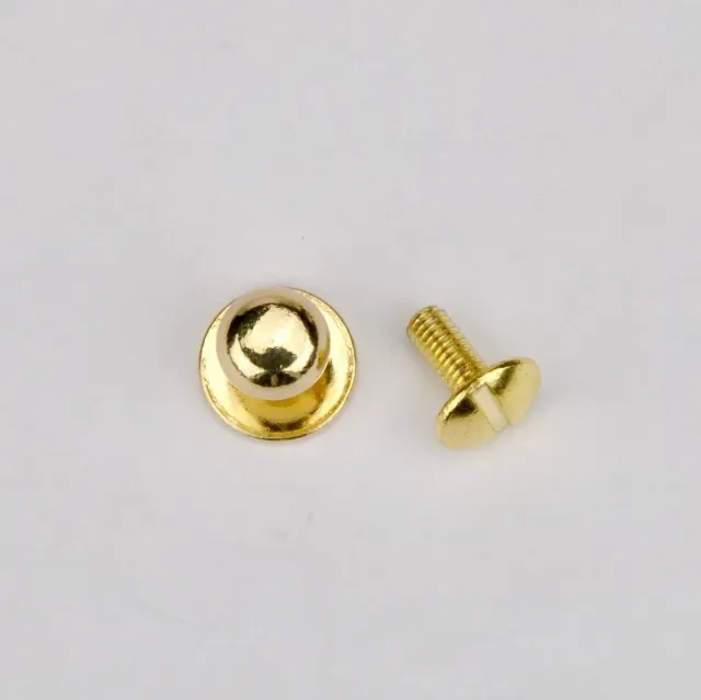 Leather House Gold Collar Button geweerknop 7 mm per stuk goud