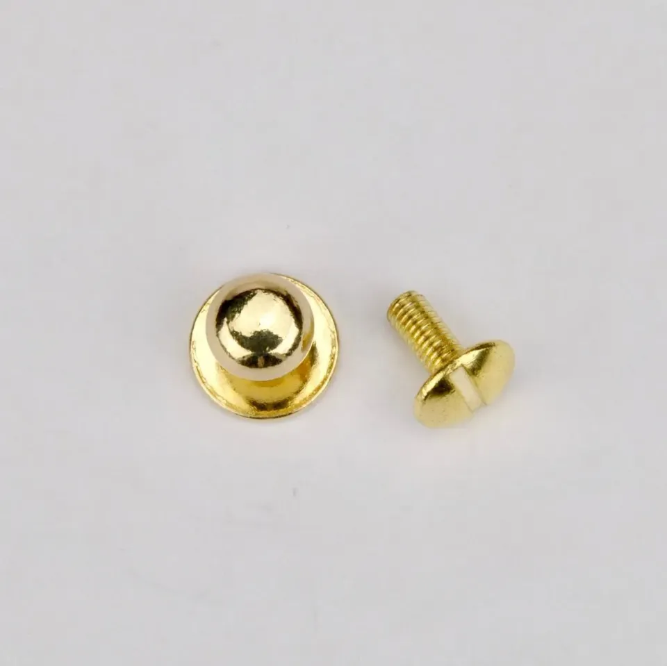 Leather House Gold Collar Button geweerknop 7 mm per stuk goud