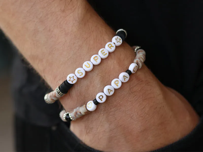 La Petite Epicerie Letterkralen Super wit goud armbandset