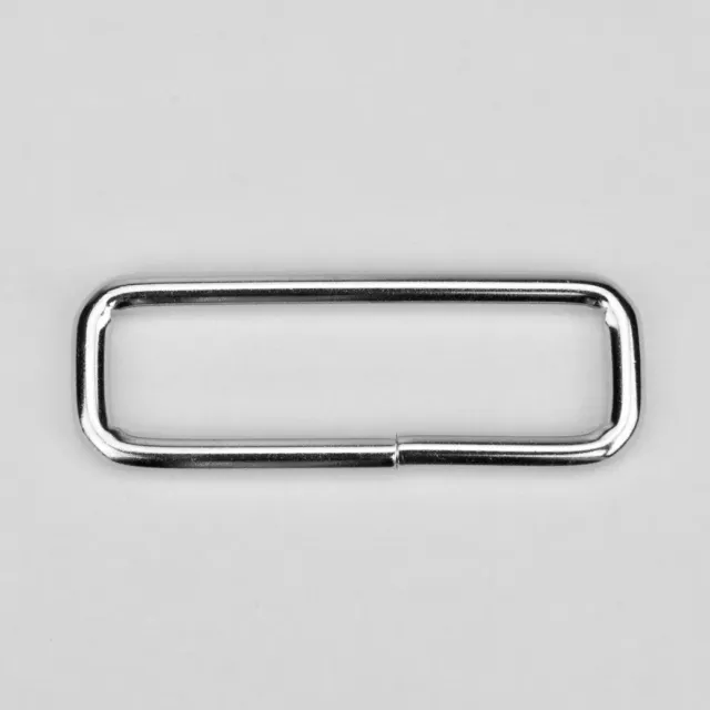 Leather House rechthoekige ring zilver 50 mm draad 4 mm sterk