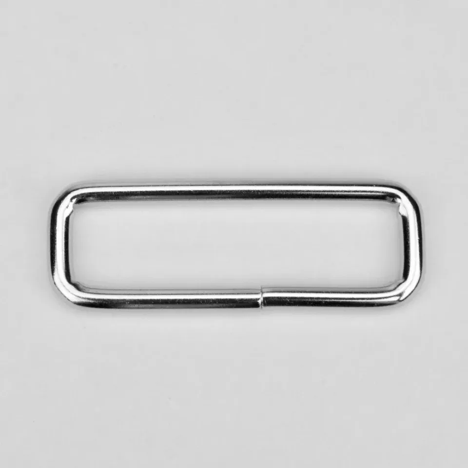 Leather House rechthoekige ring zilver 50 mm draad 4 mm sterk