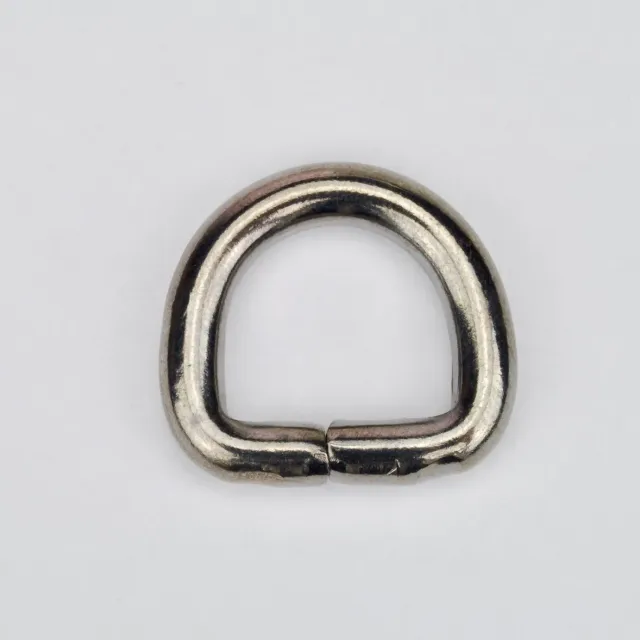 Leather House D-Ring 20mm ringen zwart gun metal