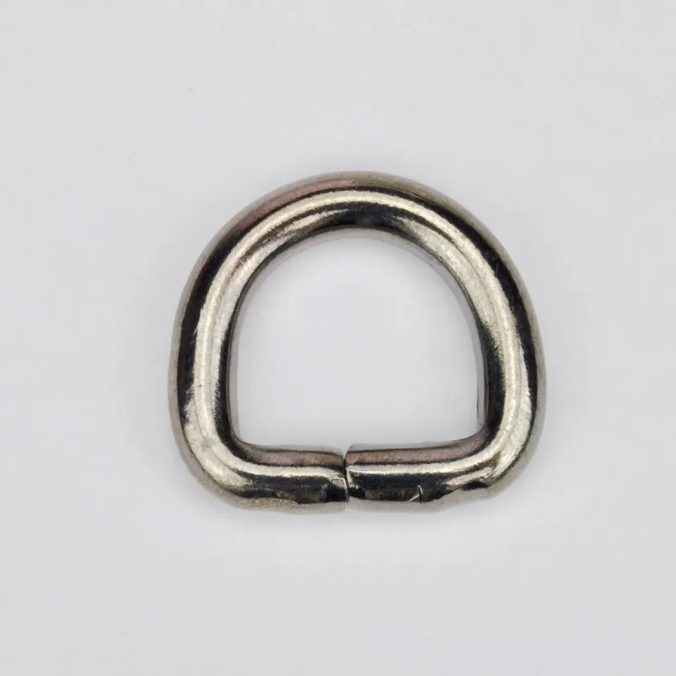 Leather House D-Ring 20mm ringen zwart gun metal