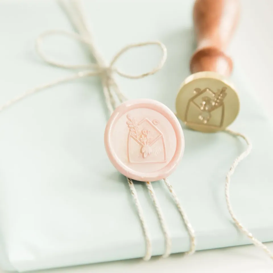 Jessy at Sea Flowers in Envelope wax stempel 25 mm bloem