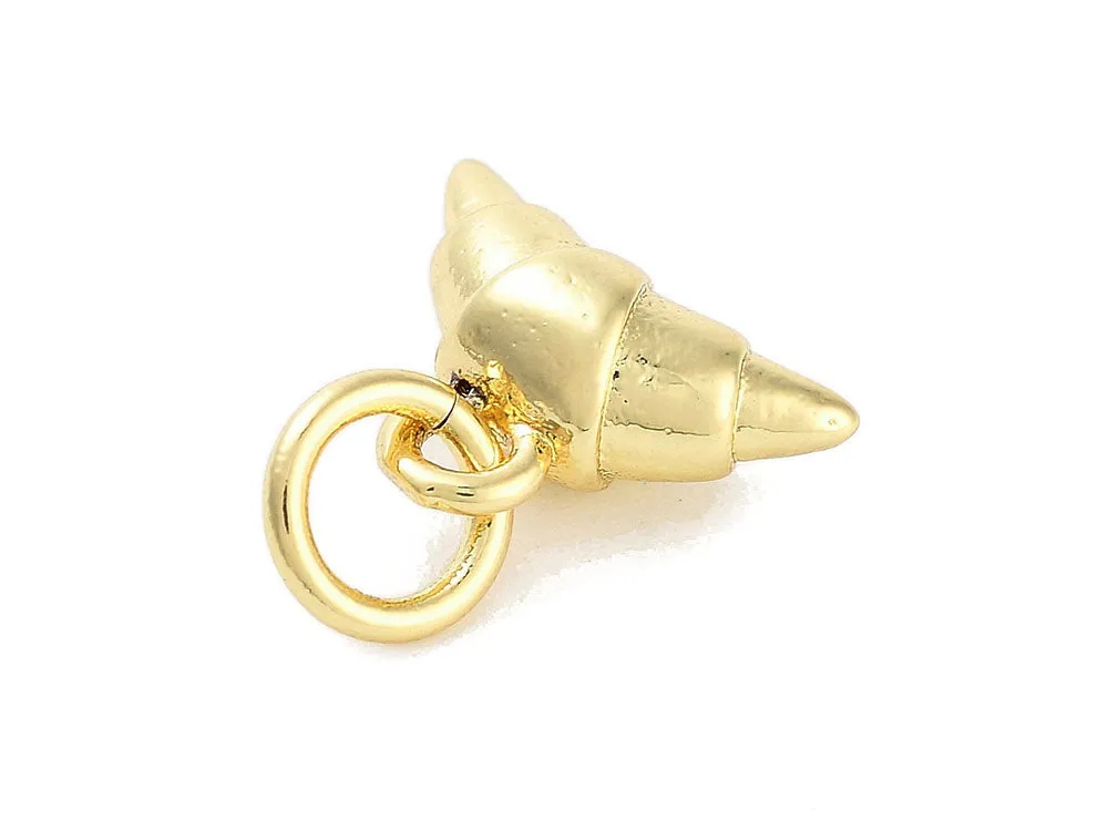 La Petite Epicerie croissant bedel goud 18k 7x10mm per stuk