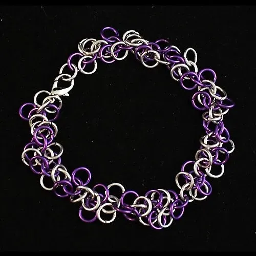 Bijounique Shaggy Loops chainmaille pakket armband