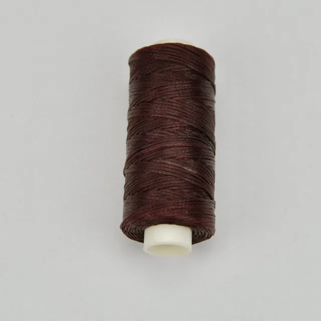 Leather House Waxed Polyester naaigaren chocoladebruin 1 mm gewaxed