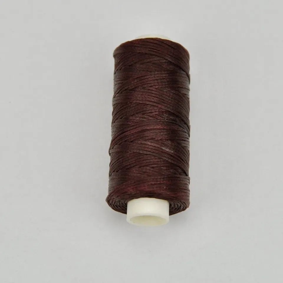 Leather House Waxed Polyester naaigaren chocoladebruin 1 mm gewaxed