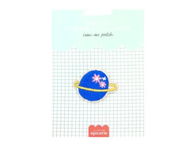 La Petite Epicerie Planeet strijkpatch geborduurd