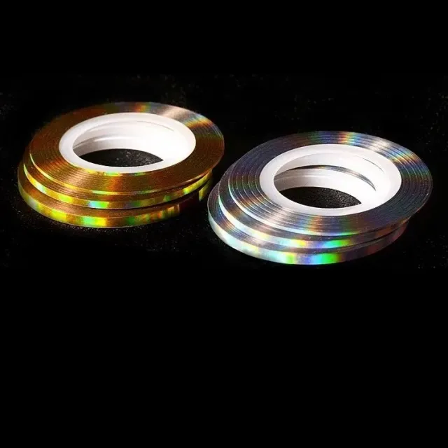 Bijounique Holografisch Tape Goud Set 3 Rollen 10 Meter