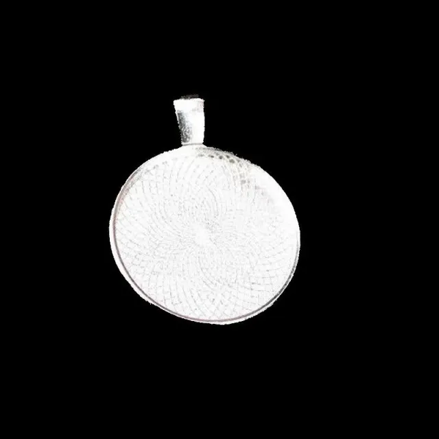 Bijounique Hanger rond met oog zilver 25 mm per stuk