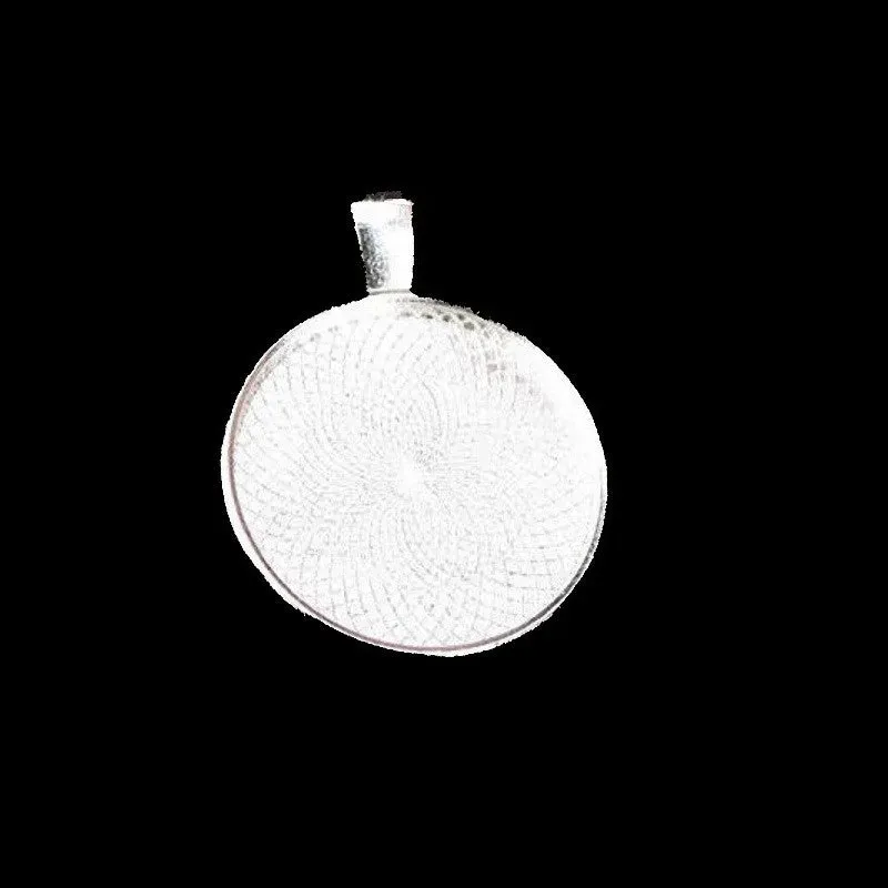 Bijounique Hanger rond met oog zilver 25 mm per stuk
