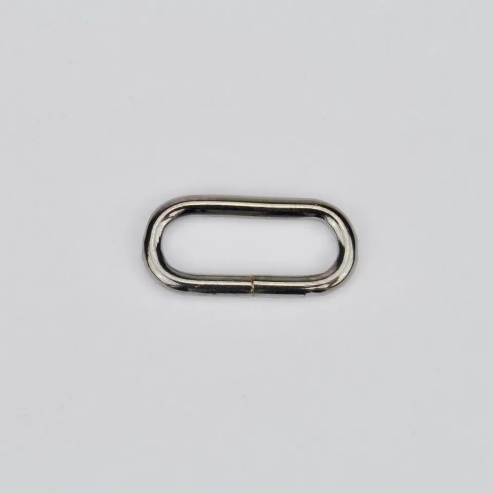 Leather House Ovale Ring 18 mm sieradenring zwart per stuk
