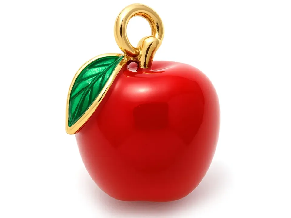 La Petite Epicerie appel bedel goud geëmailleerd per stuk
