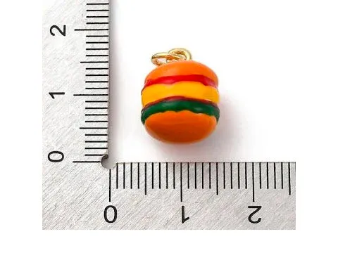 La Petite Epicerie bedel hamburger goud emaille 14 mm per stuk