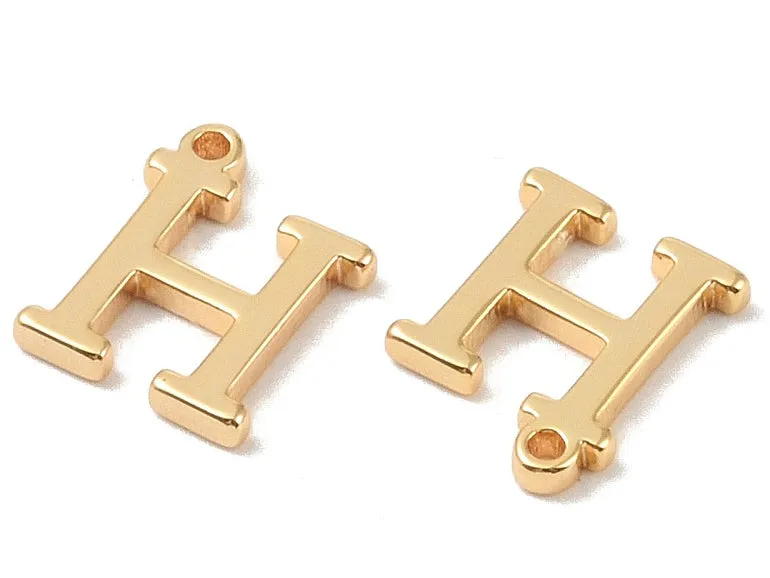 La Petite Epicerie letter H bedel goud per stuk messing