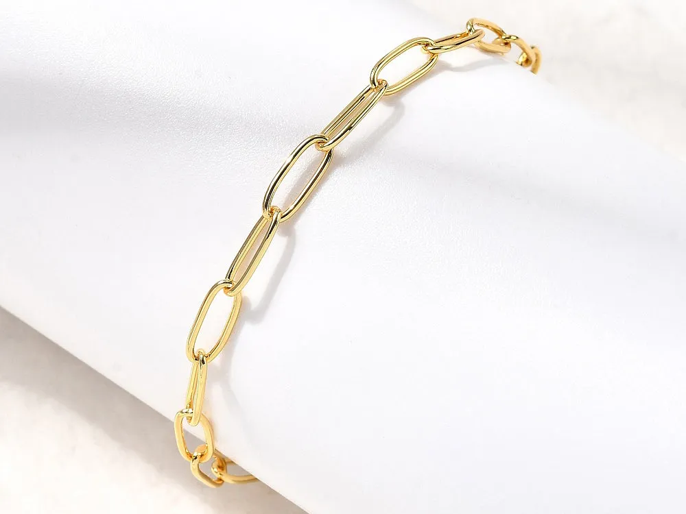 La Petite Epicerie trombone schakelarmband 16,5 cm goud