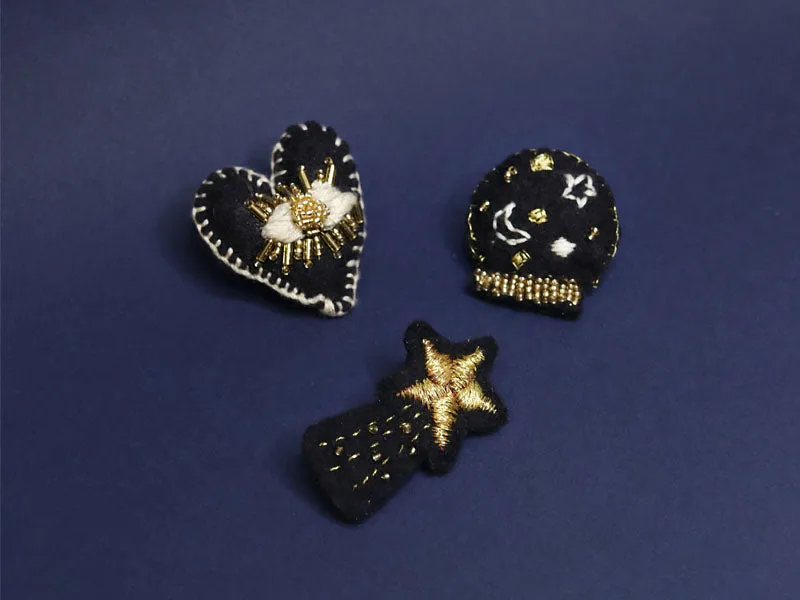 La Petite Epicerie MKMI borduurkit astro broches etui