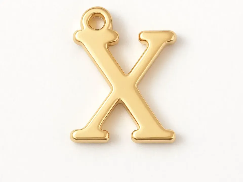 La Petite Epicerie bedel letter X goud messing initiaal