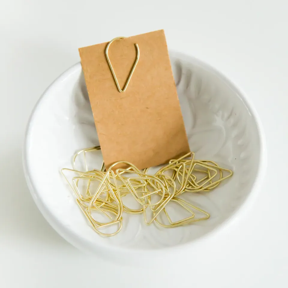 Jessy at Sea Drop paperclips goud 20 stuks 25 mm