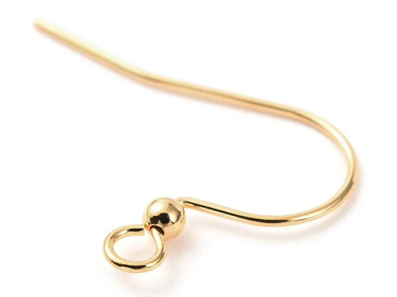 La Petite Epicerie oorbelhaken met parel goud 17 x 22 mm verguld