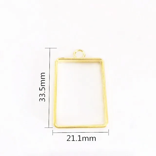 Bijounique hanger open vierkant hanger 21mm per stuk