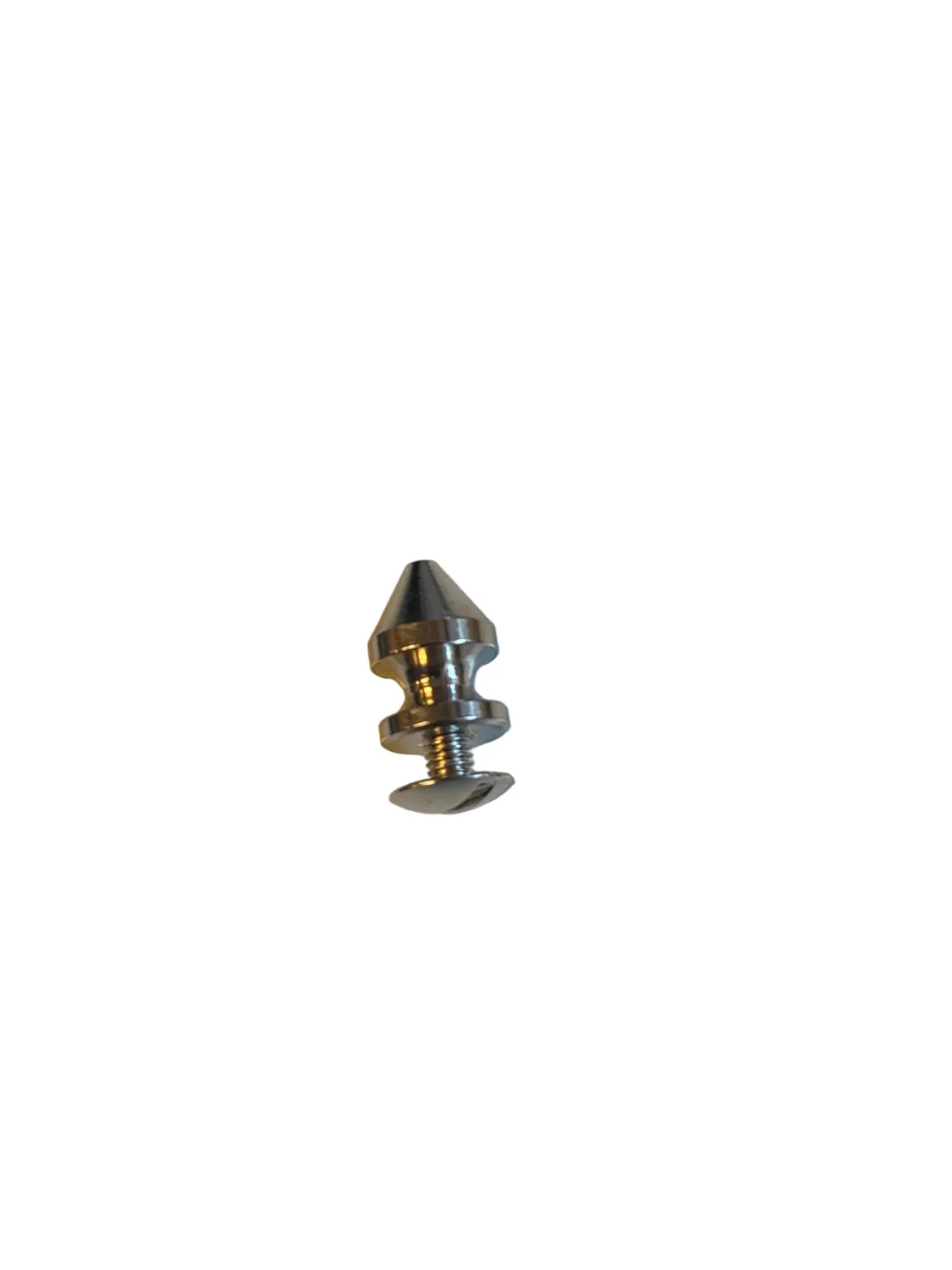 Leather House Habto geweerknop punt zilver 8x10 mm