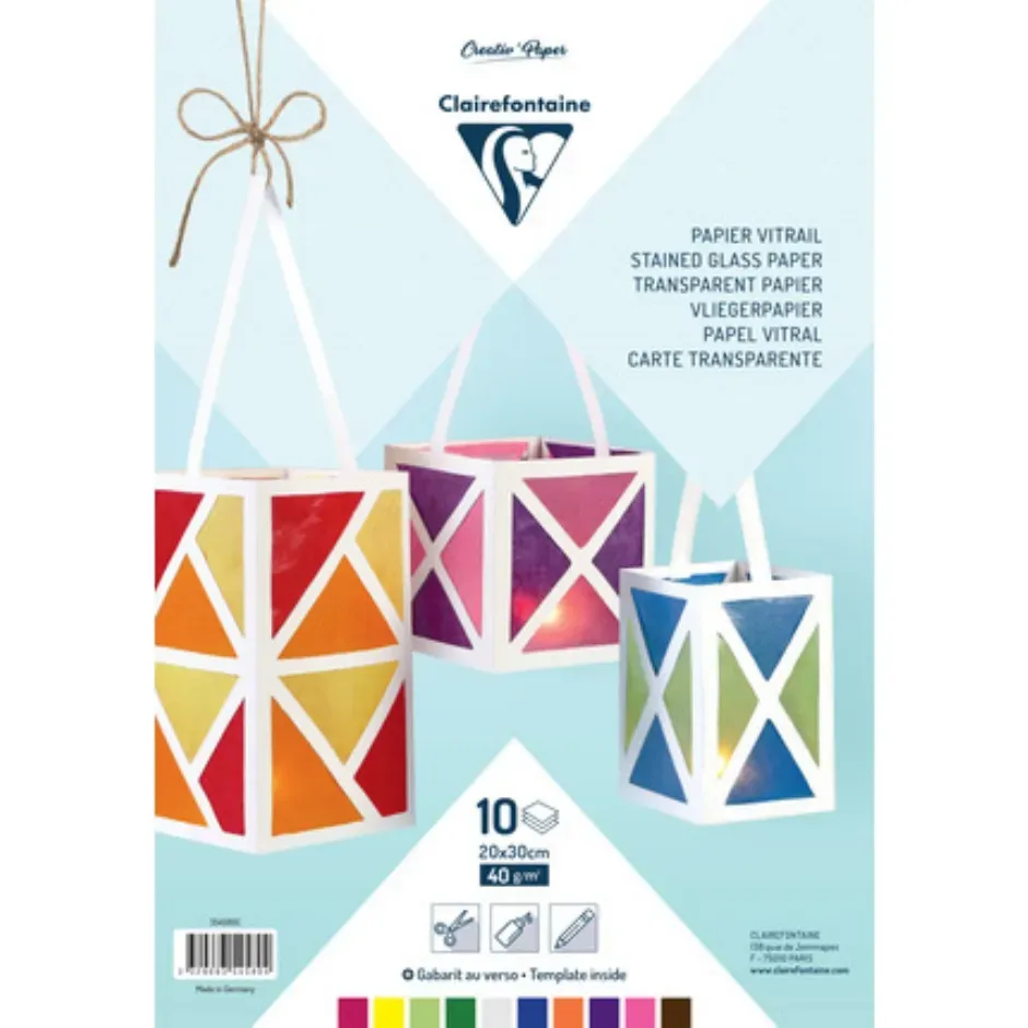LTC-Leiden Glas-in-lood Papier 20x30cm 10 Vel 40gr Assorti